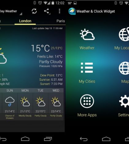 widget weather android app