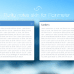 Rainmeter Purity Notes Skin